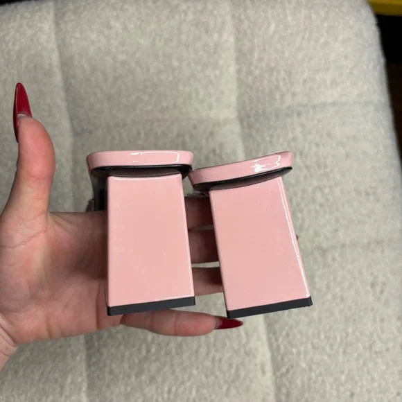 Versace Medusa Patent Leather Mules - English Rose Palladium - Picture 8 of 13